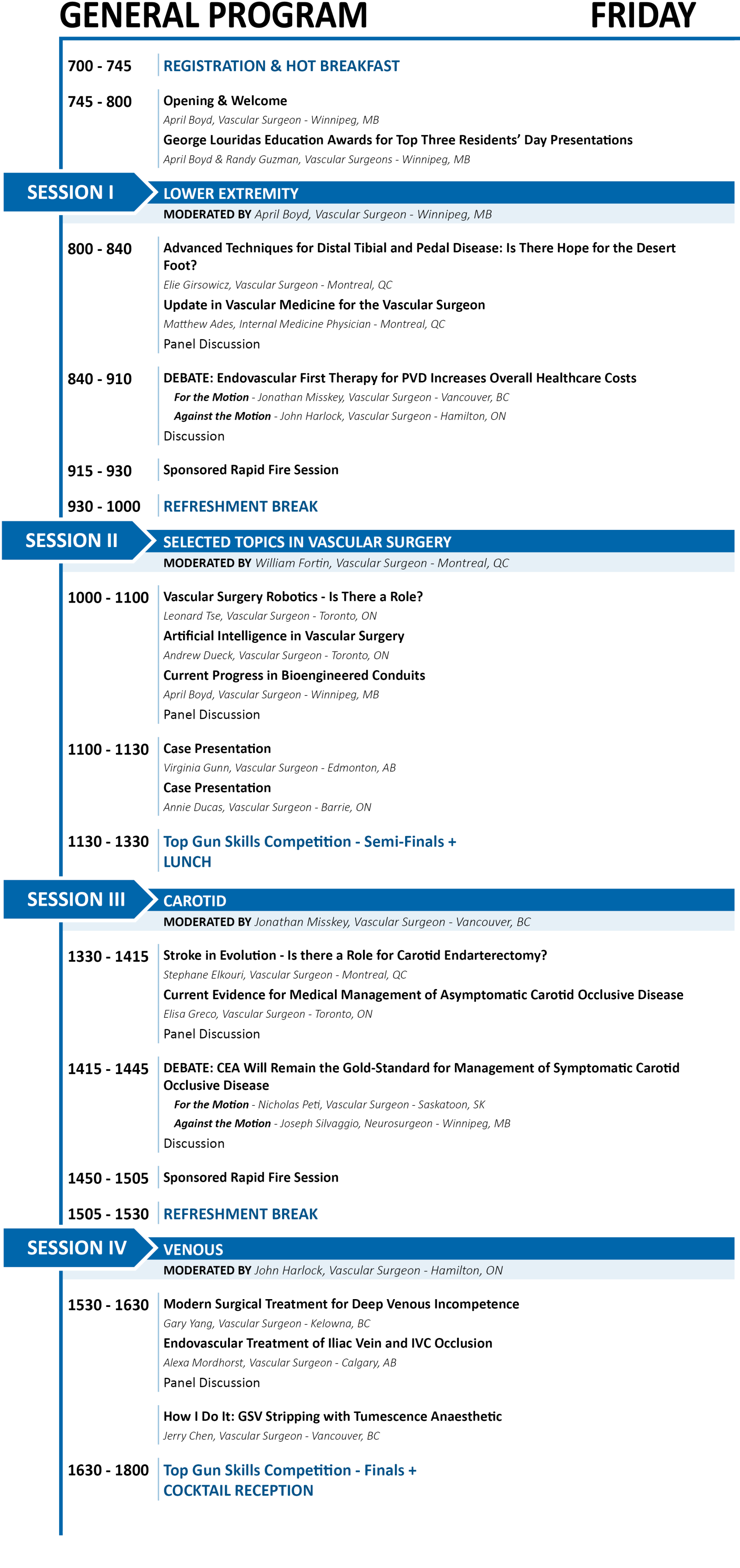 Friday Program Details